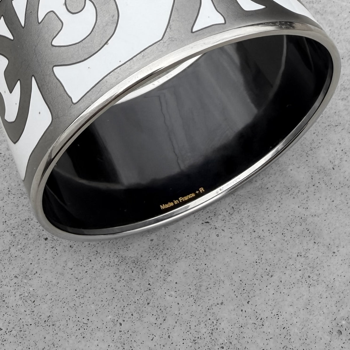 Hermès Balcons du Guadalquivir Extra Wide Enamel Bangle Bracelet
