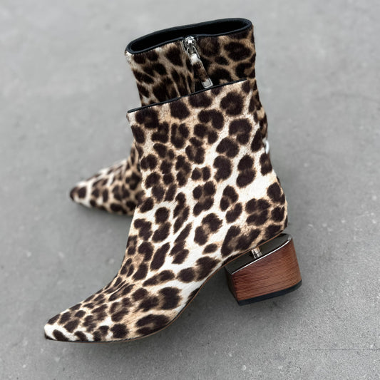 Alexander Wang Jude Leopard Ankle Boots