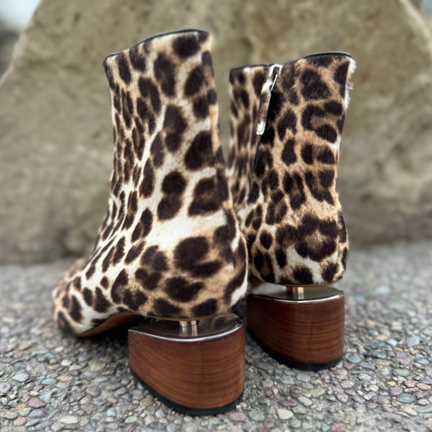 Alexander Wang Jude Leopard Ankle Boots