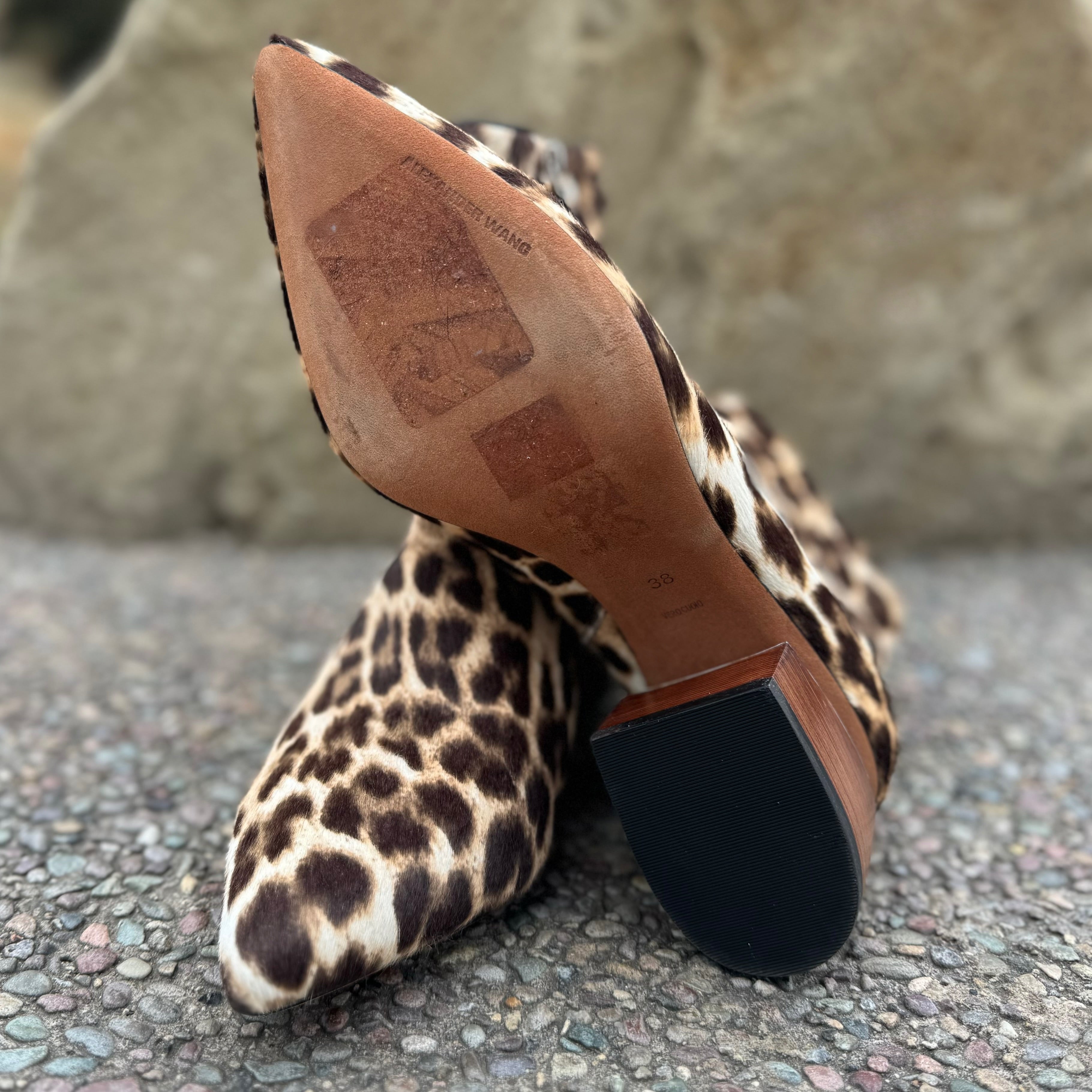 Alexander wang leopard booties on sale