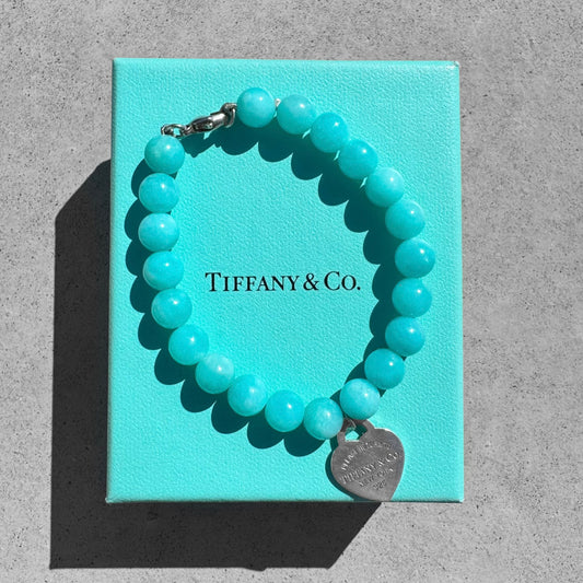 Tiffany Return to Tiffany Heart Tag Amazonite Bead Bracelet