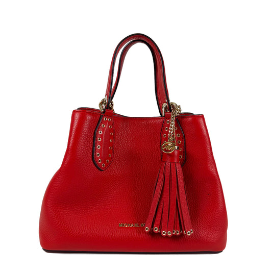 Michael Kors Brooklyn Red Small Satchel