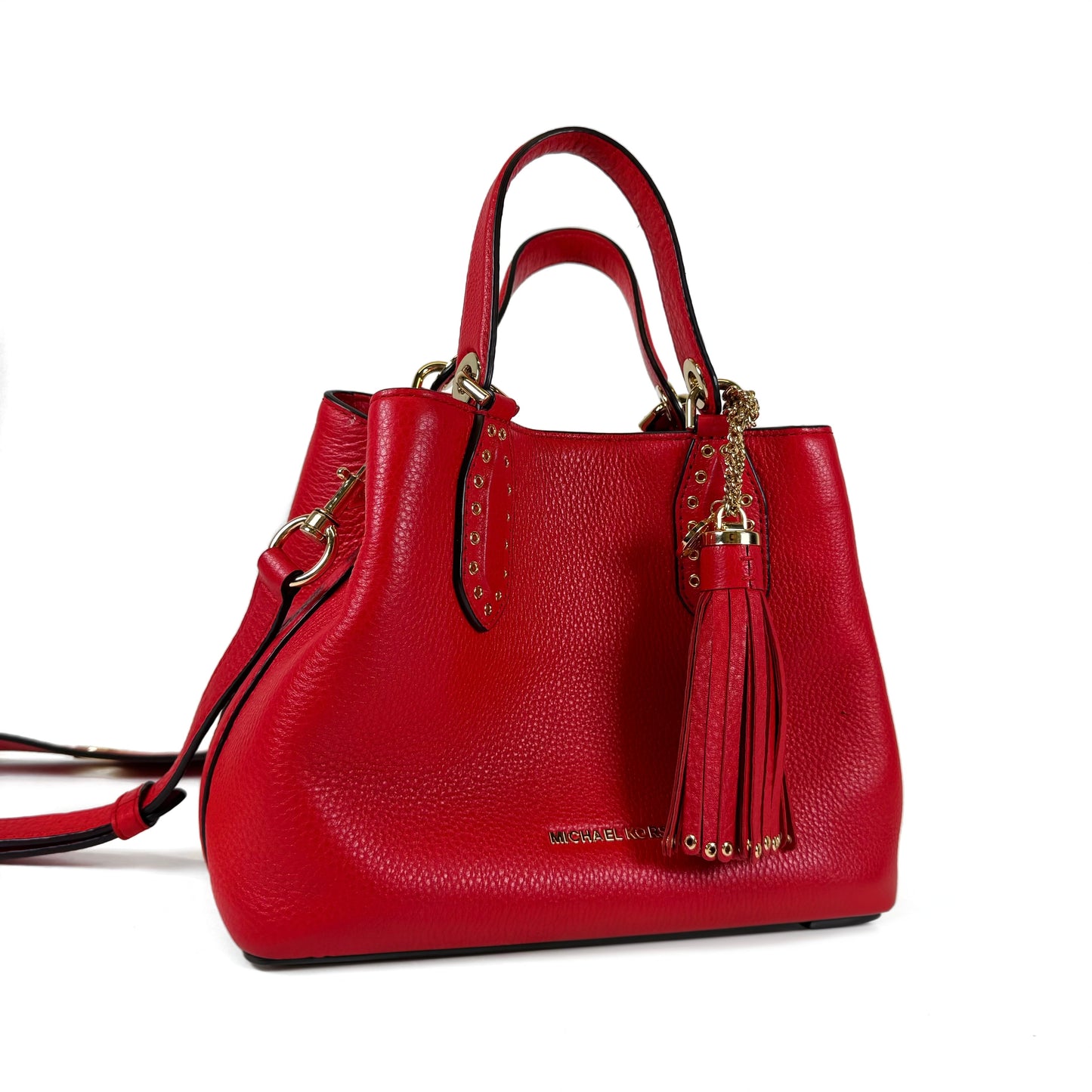 Michael Kors Brooklyn Red Small Satchel