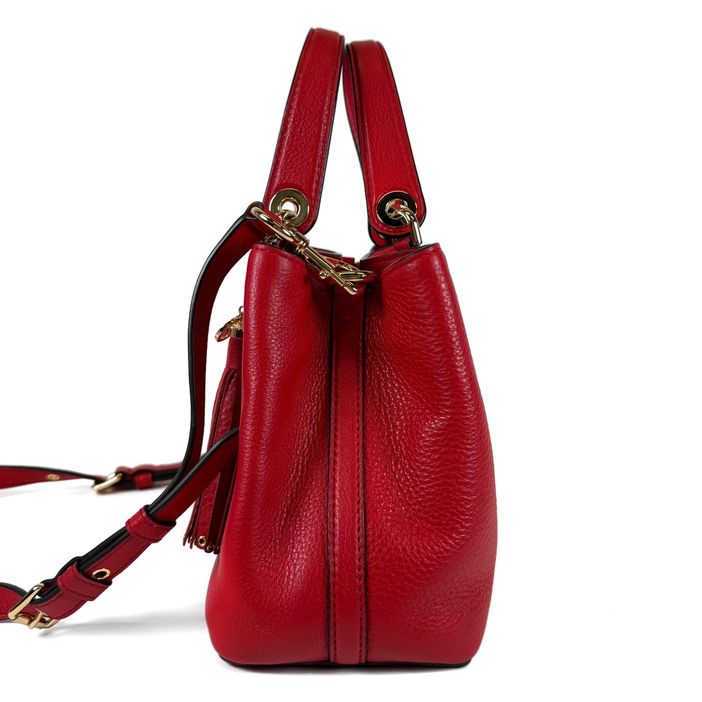 Michael Kors Brooklyn Red Small Satchel