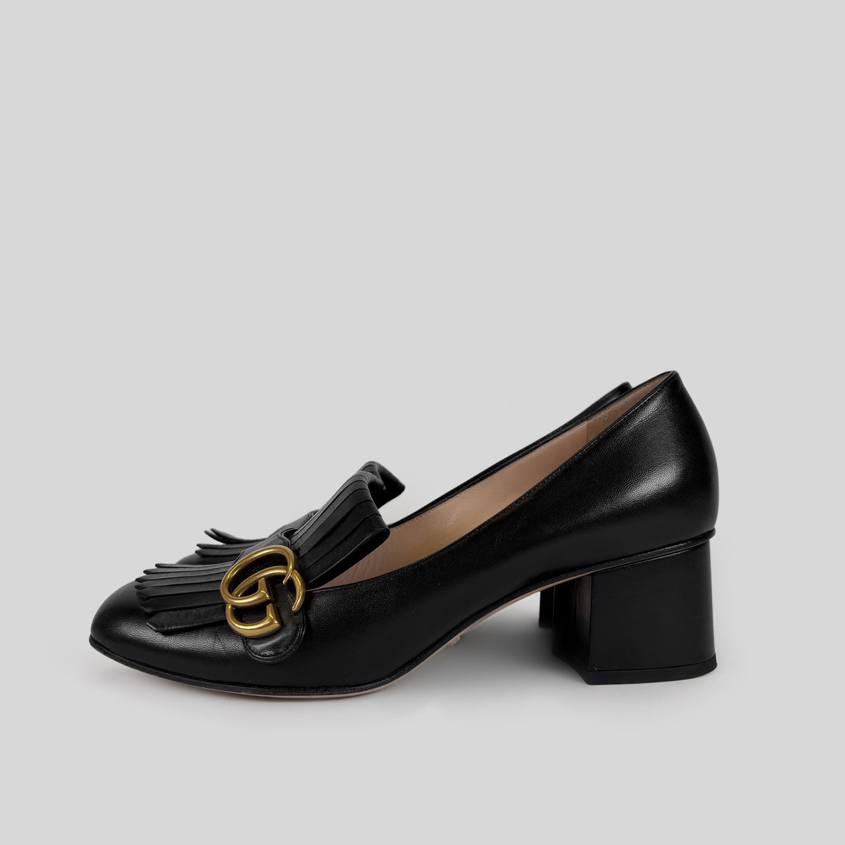 Gucci Marmont Fringe Heeled Loafer