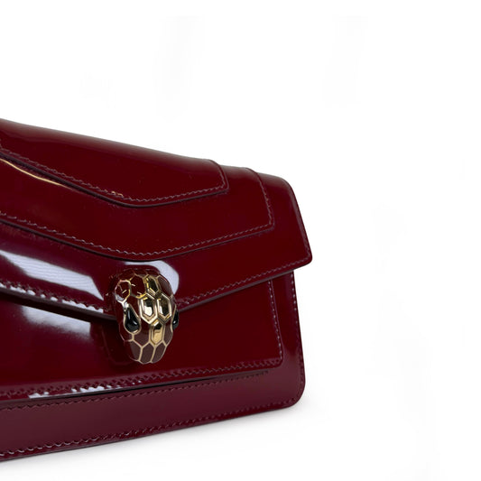 Bvlgari Serpenti Forever Patent Leather Shoulder Bag