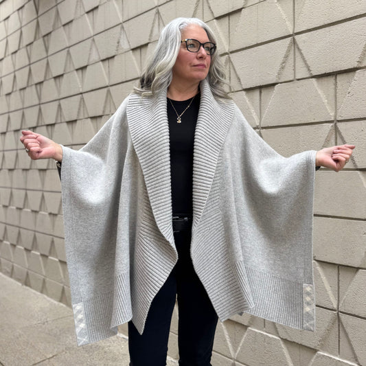 Burberry Shawl Wool Cashmere Blend Poncho