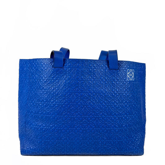 Loewe Anagram-Embossed Leather Shopper Bag