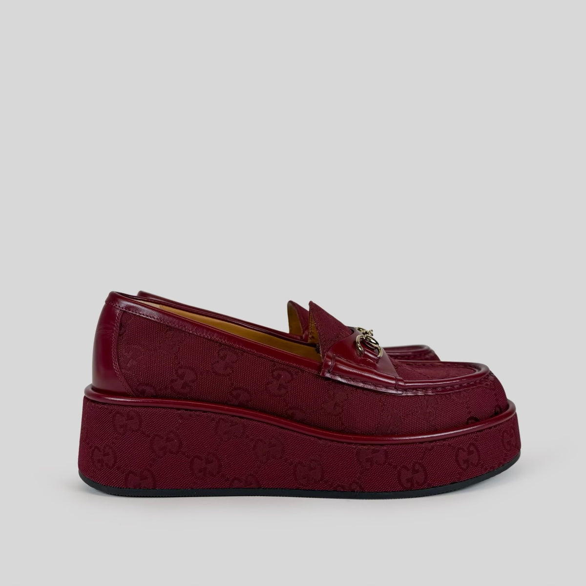 Gucci Ilde GG Canvas Platform Loafers