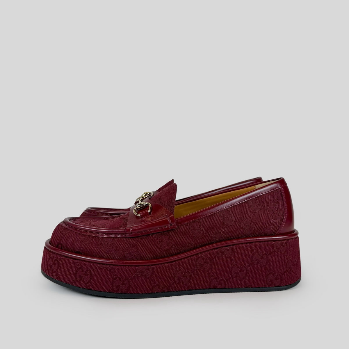 Gucci Ilde GG Canvas Platform Loafers