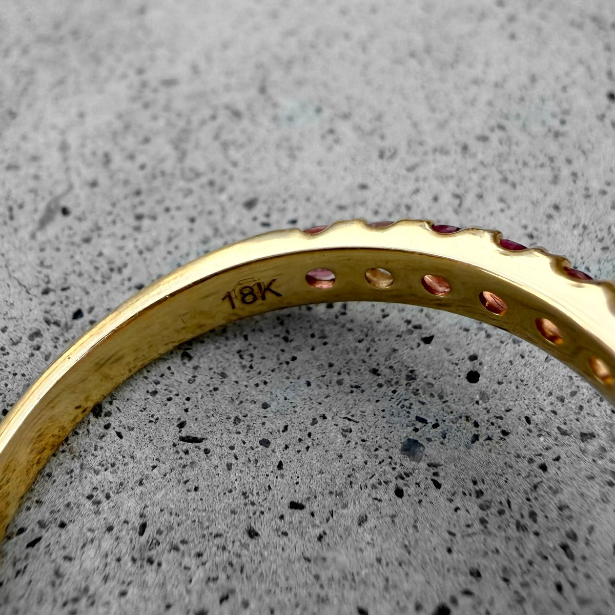 18K Yellow Gold Pink Tourmaline Ring