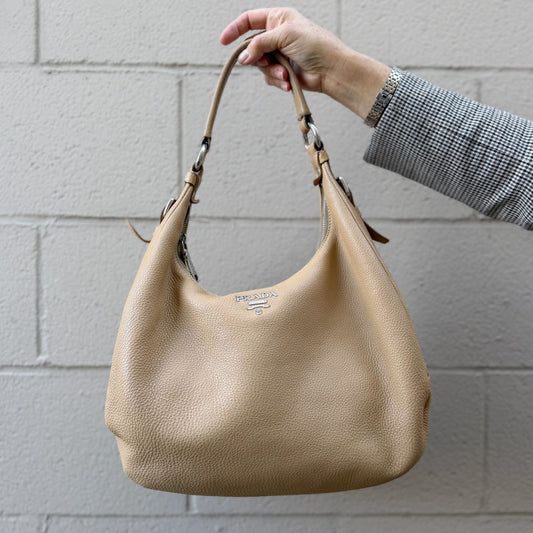 Prada Vitello Daino Hobo Bag