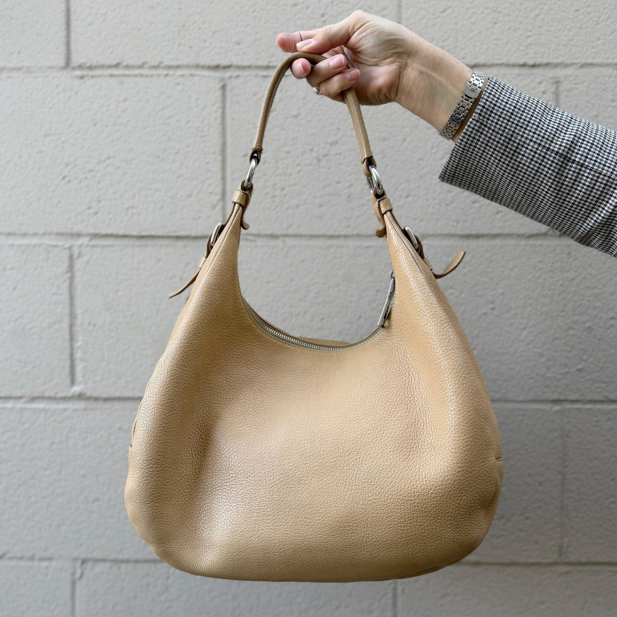 Prada Vitello Daino Hobo Bag