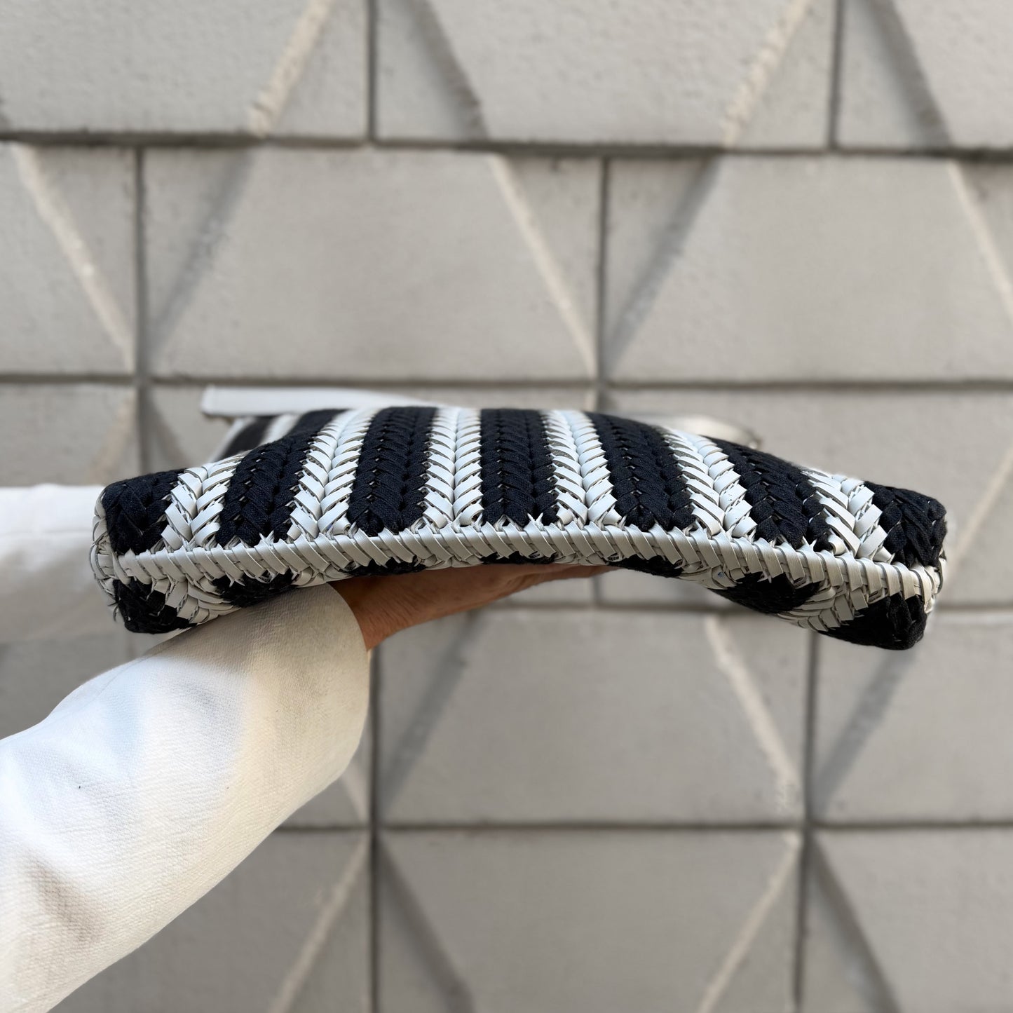 Anya Hindmarch Neeson Striped Woven-Leather Tote Bag