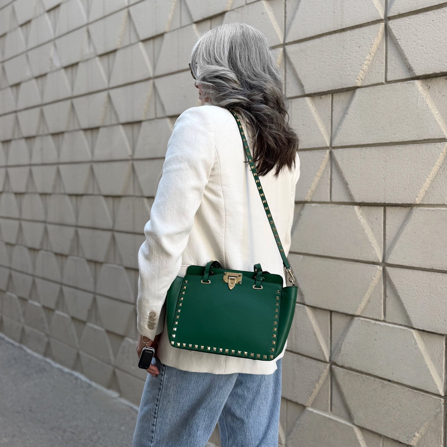 Valentino Garavani Rockstud Trapeze Tote Bag