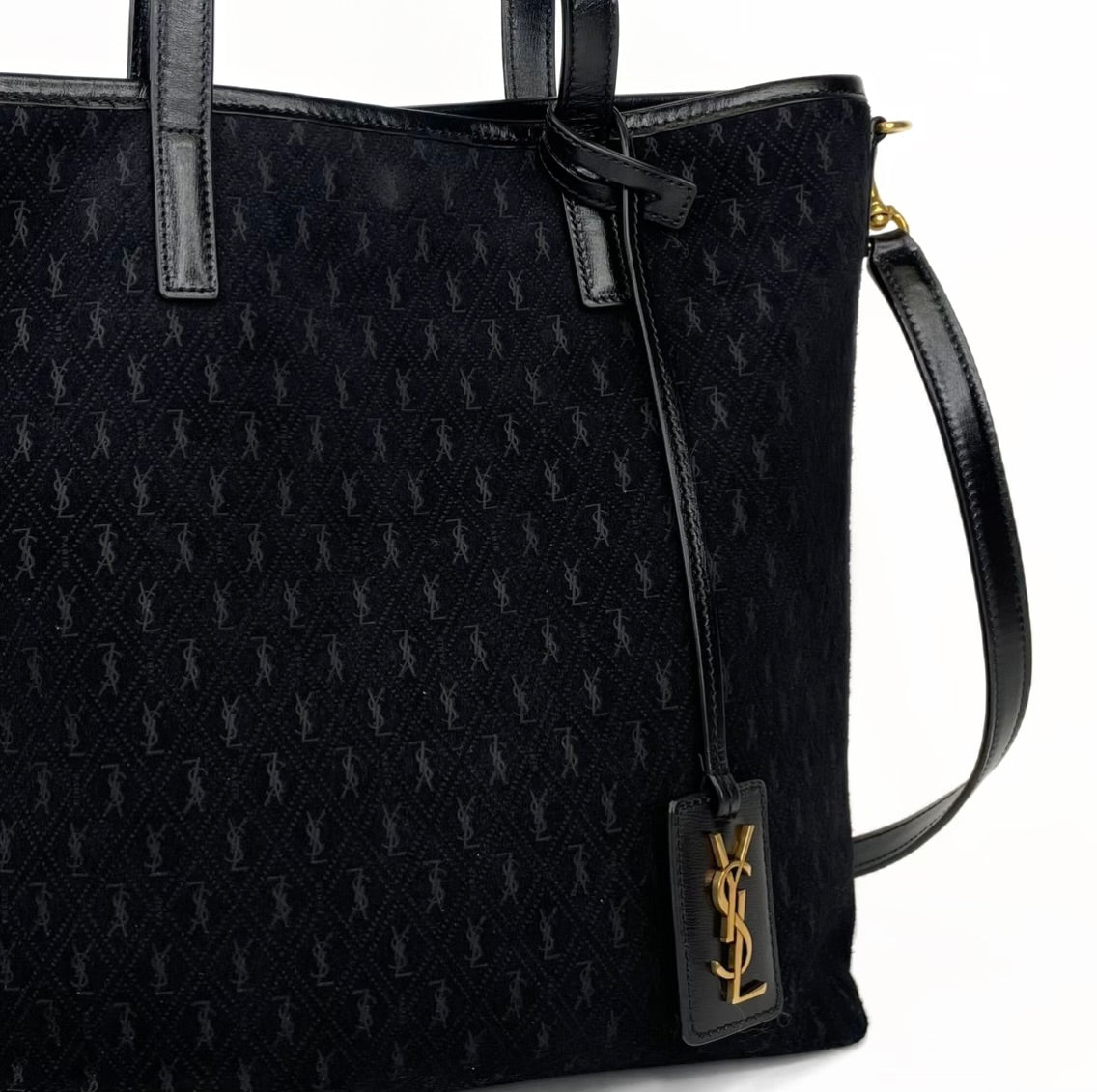 Saint Laurent Toy Monogram-Embossed Suede Bag