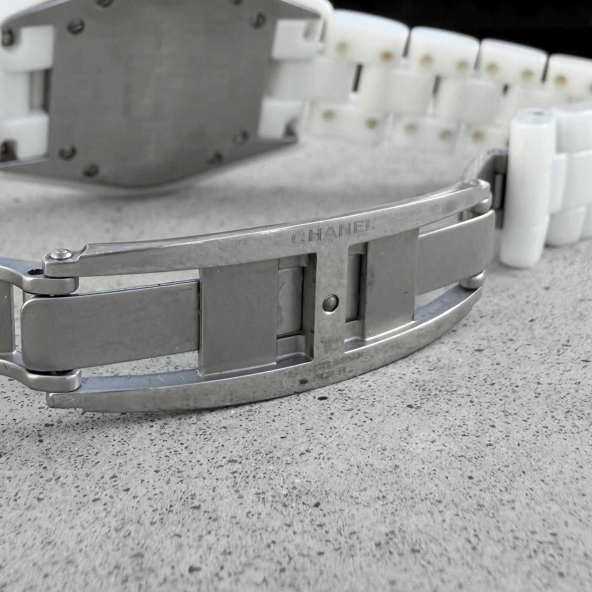 Chanel J12 White Ceramic Diamond Bezel Watch