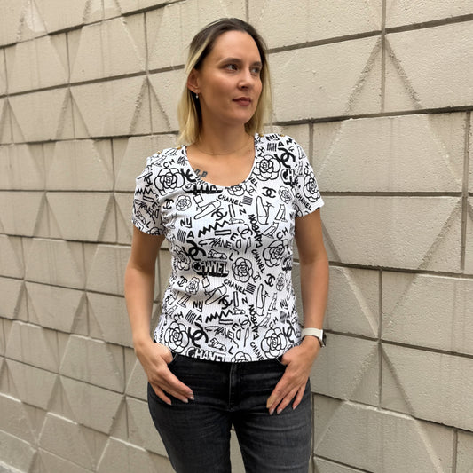 Chanel Egypt Metiers D'Art Graffiti Top