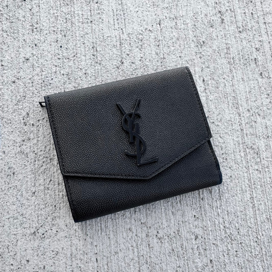 Saint Laurent Grain de Poudre Compact Wallet