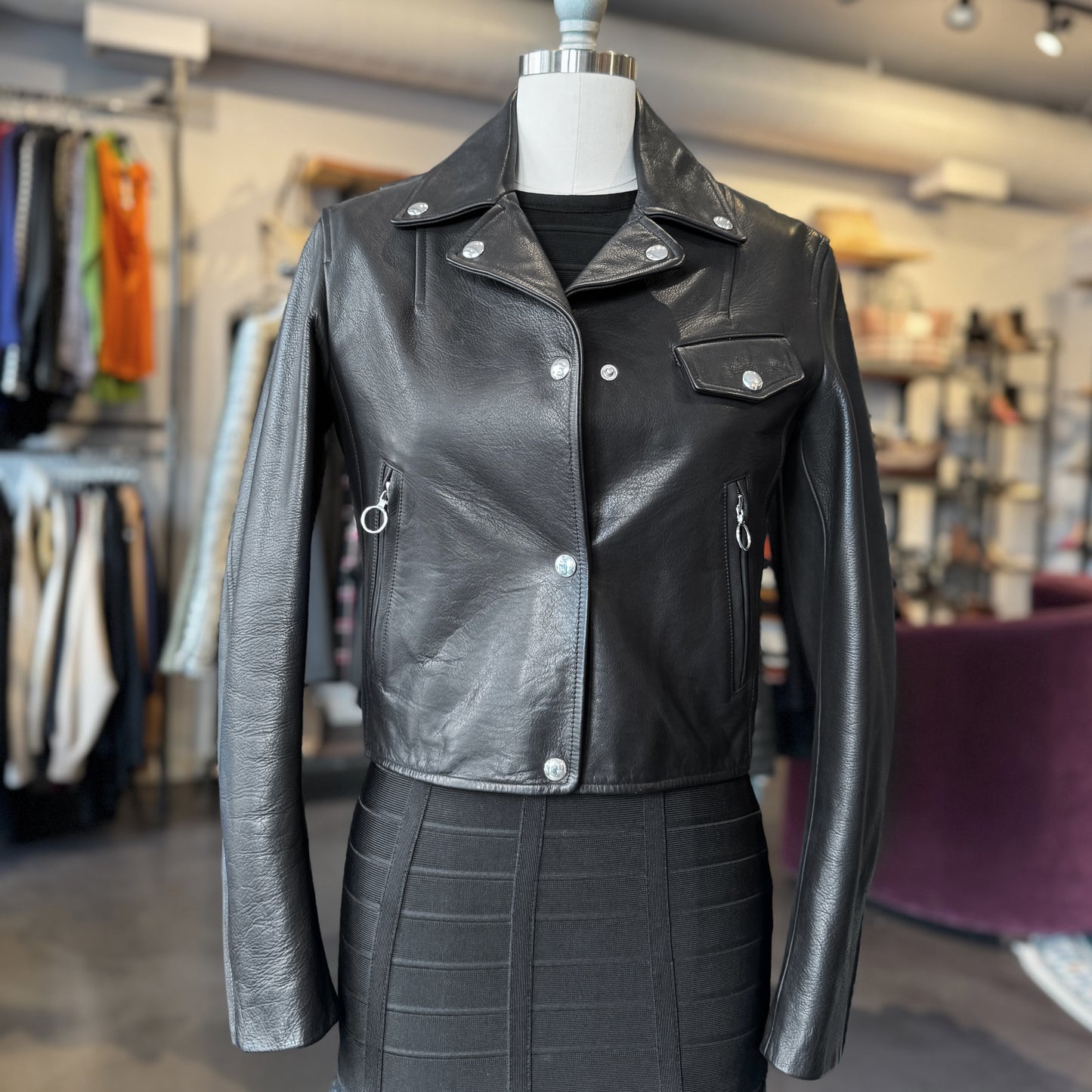 Alexander Wang Buttoned Moto Jacket