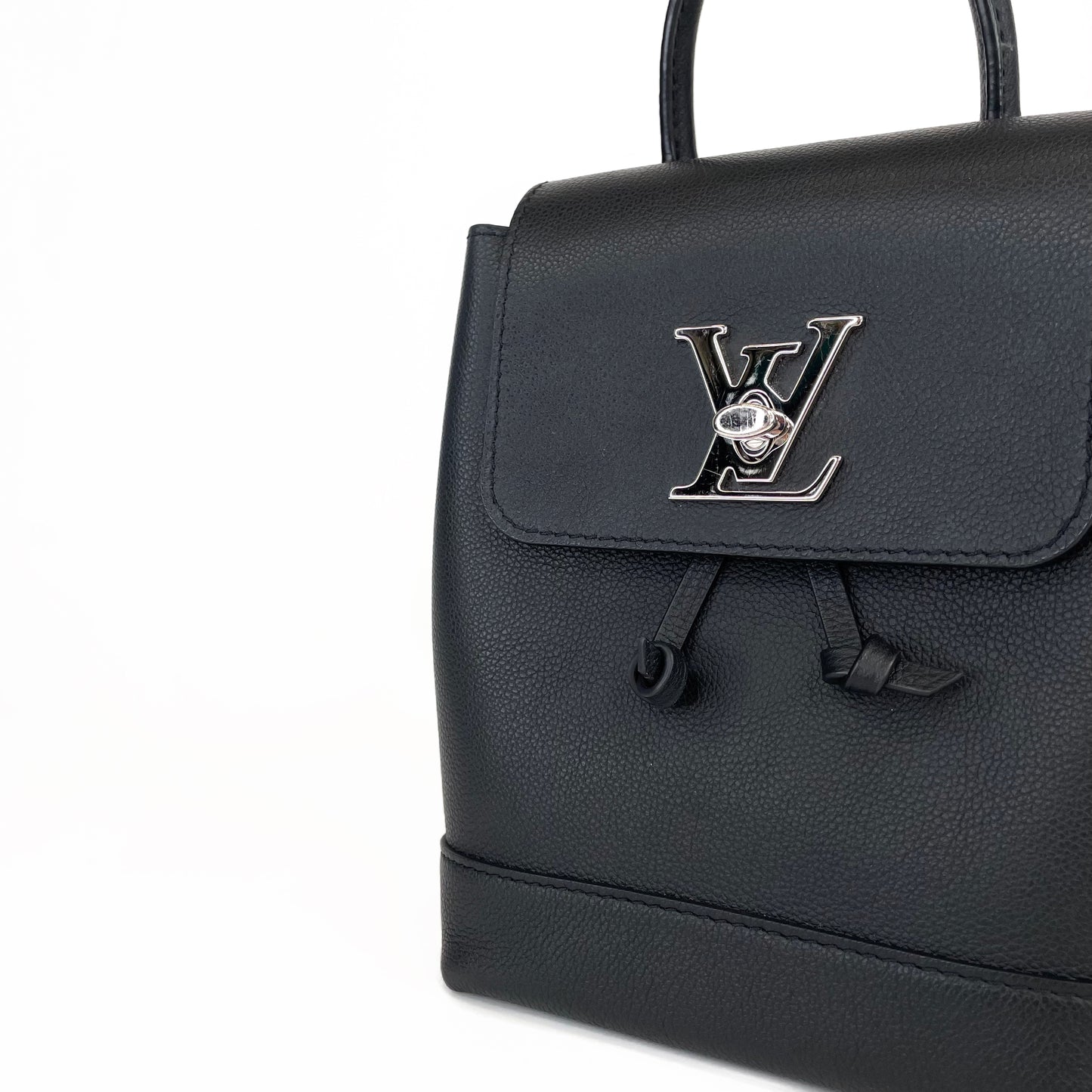 Shop Louis Vuitton Black Mini Lock Me Backpack at PlanetWoo - Woo