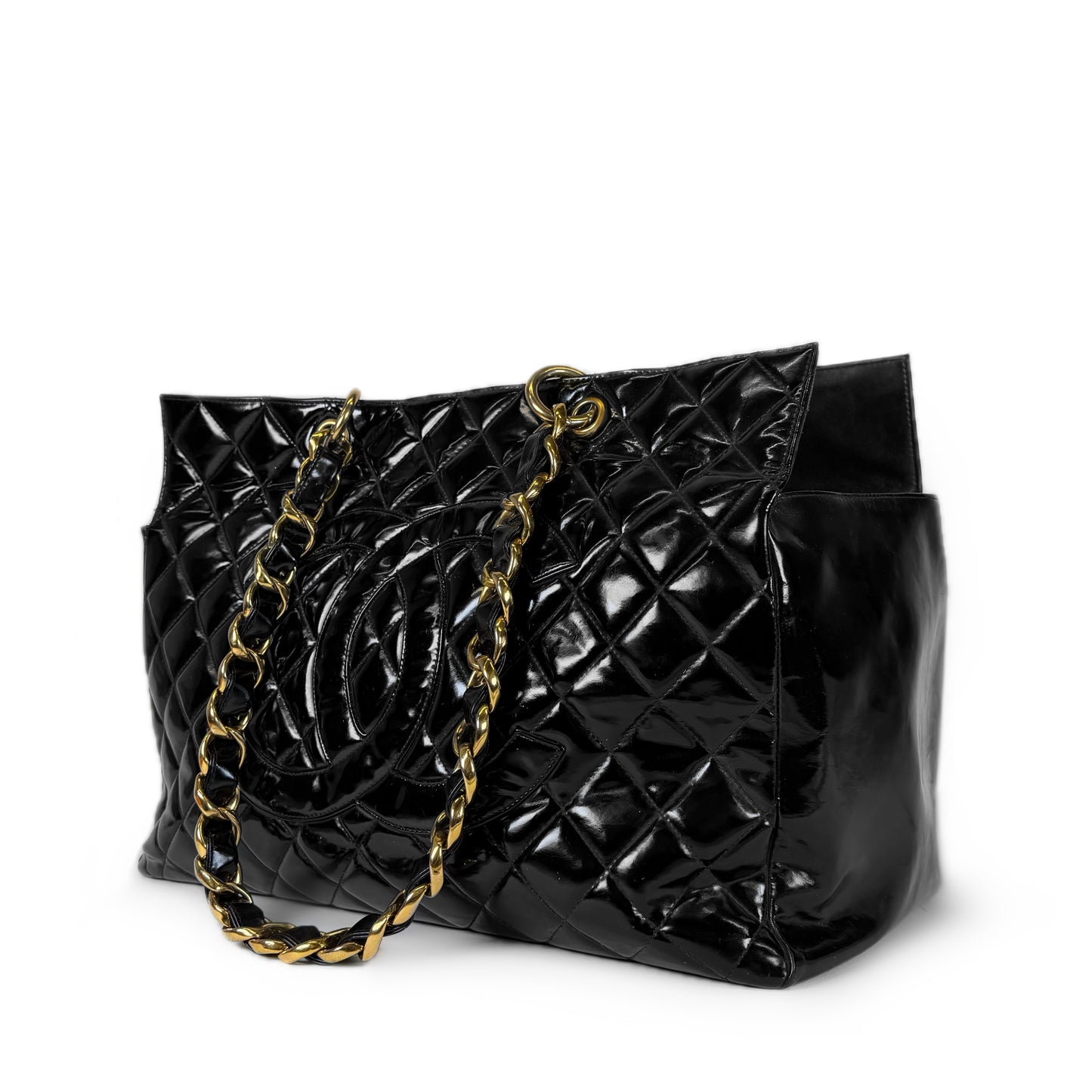 Chanel Timeless Patent Grand Shopping Tote