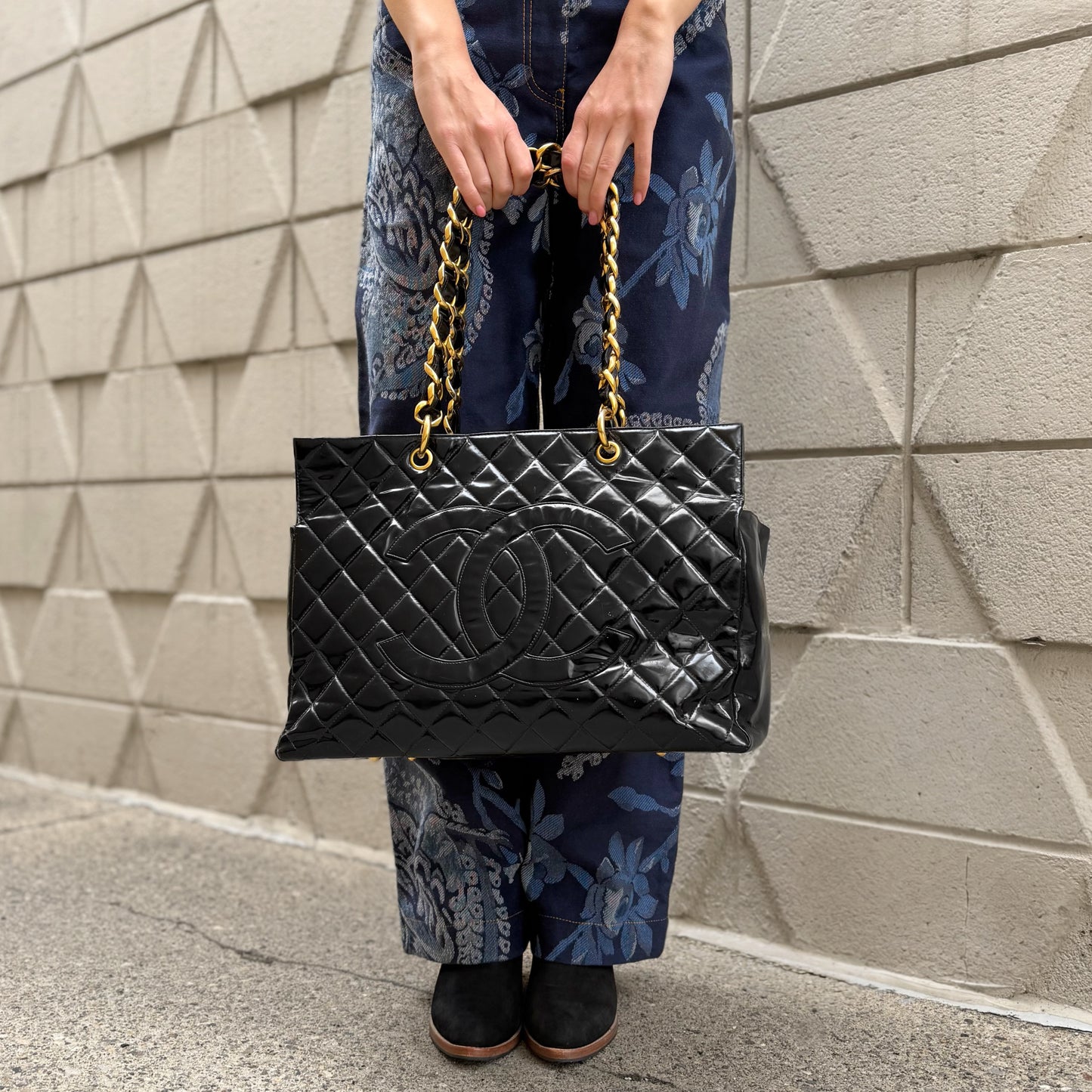 Chanel Timeless Patent Grand Shopping Tote