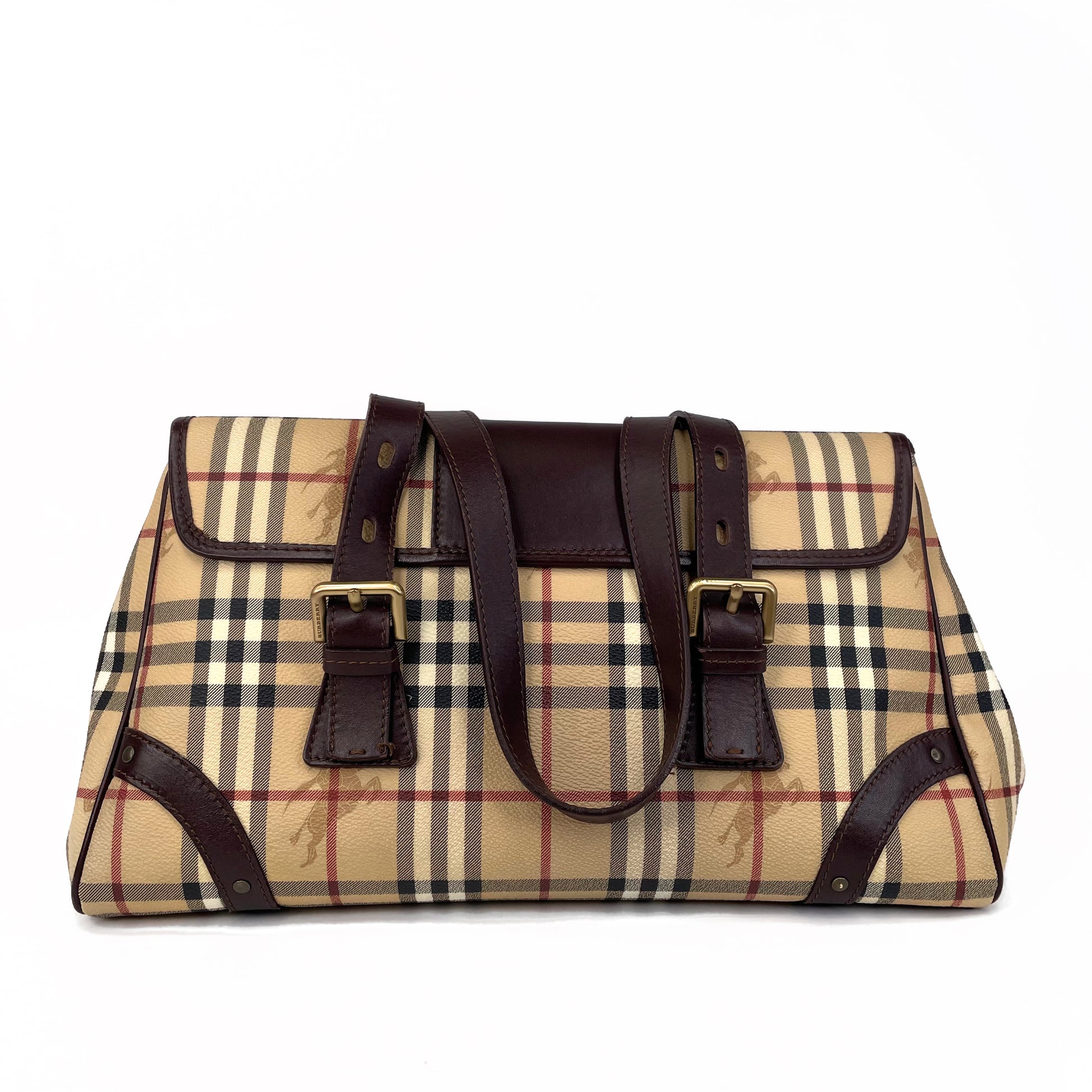 Authentic Vintage BURBERRY Haymarket Check Shoulder Bag Preowned