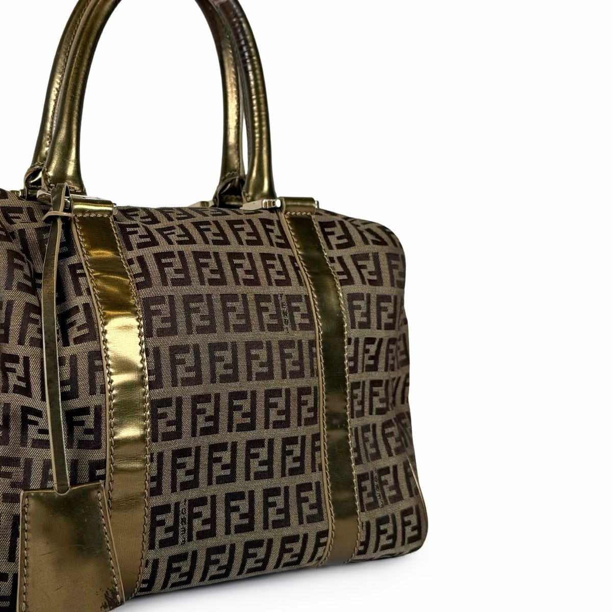 Fendi Zucchino Boston Small Bag
