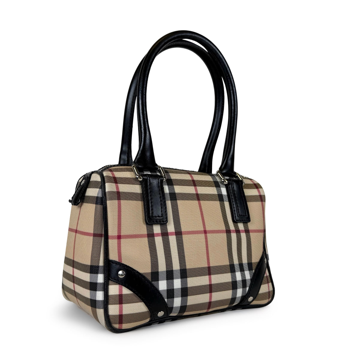 Burberry Nova Check Canvas Chester Bowling Bag