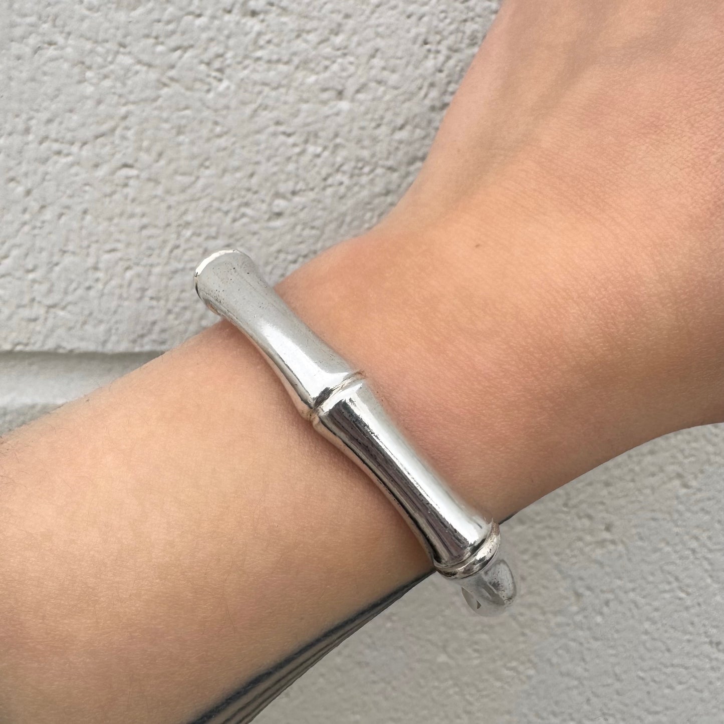 Gucci Sterling Silver Bamboo Cuff Bracelet