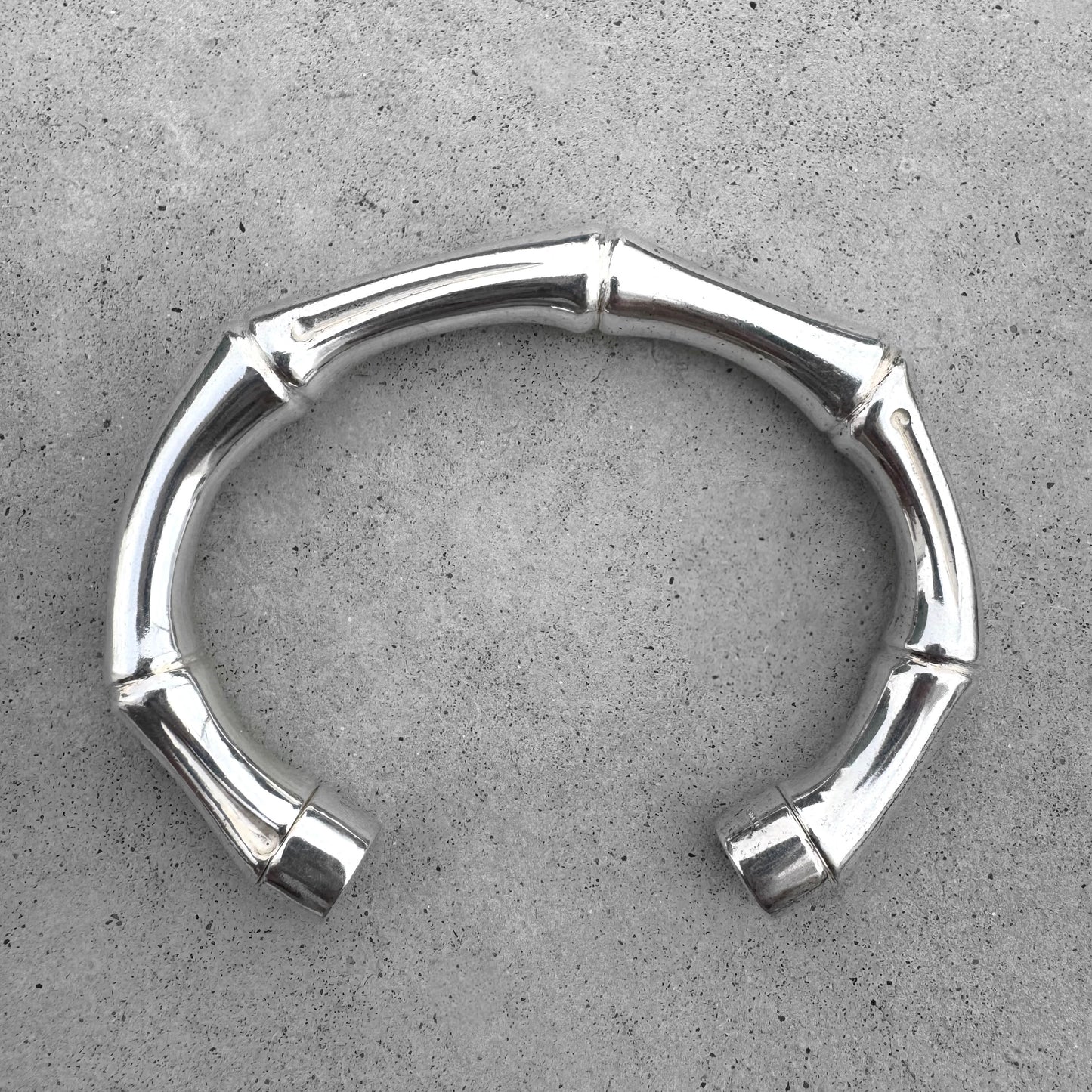 Gucci Sterling Silver Bamboo Cuff Bracelet