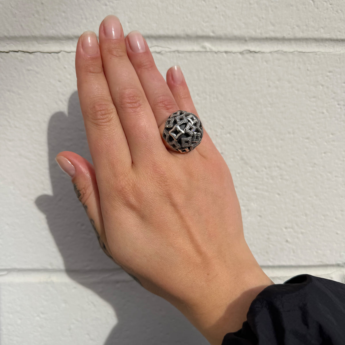 David Yurman Diamond Quatrefoil Dome Ring