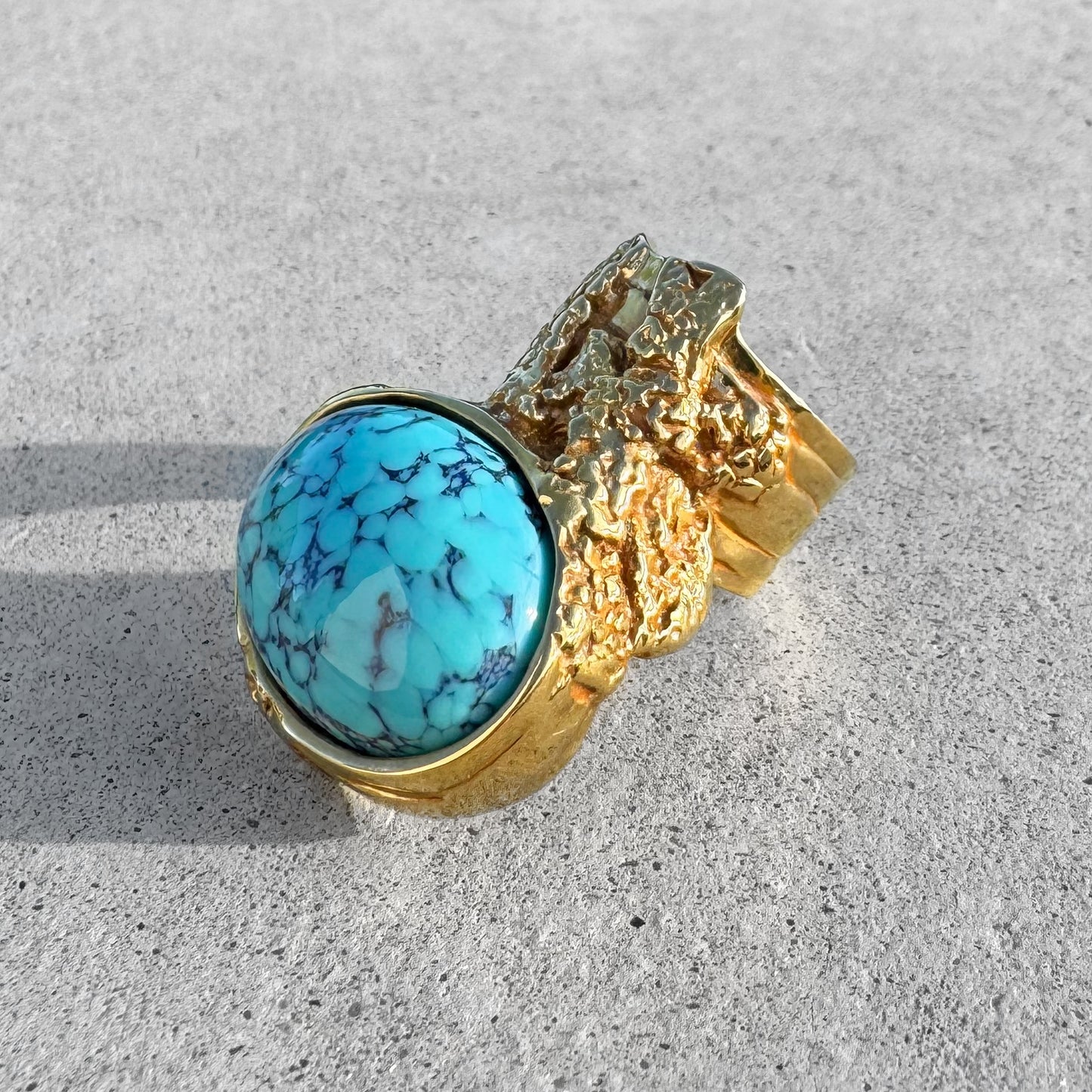 Yves Saint Laurent Arty Turquoise Cabochon Ring