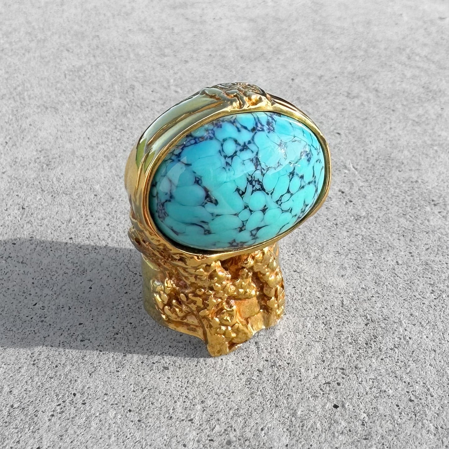 Yves Saint Laurent Arty Turquoise Cabochon Ring