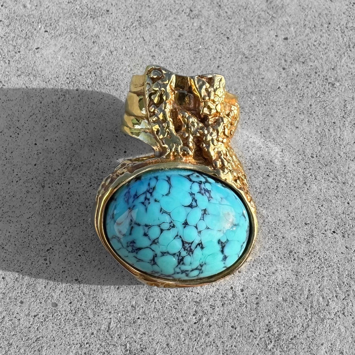 Yves Saint Laurent Arty Turquoise Cabochon Ring