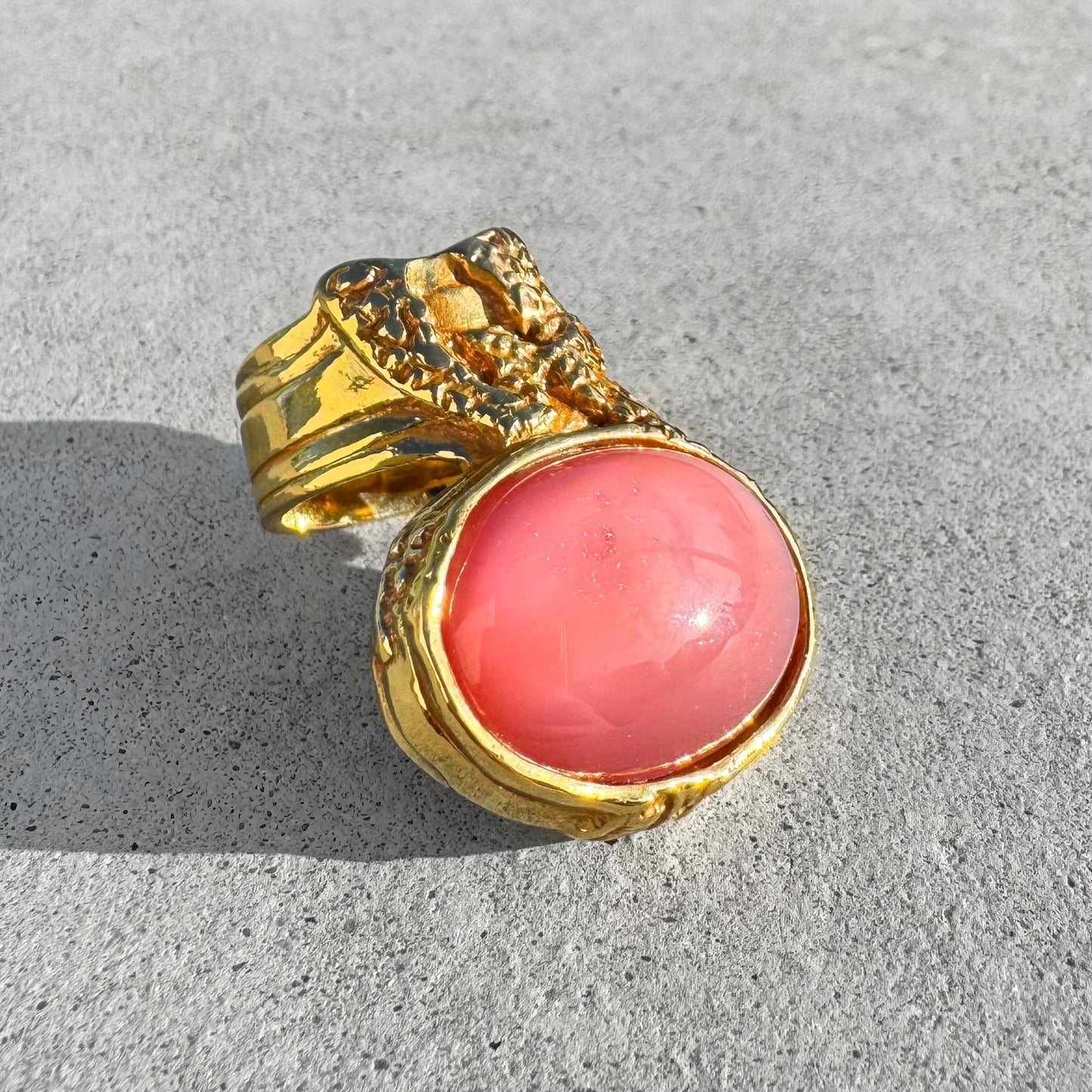 Yves Saint Laurent Arty Pink Enamel Ring