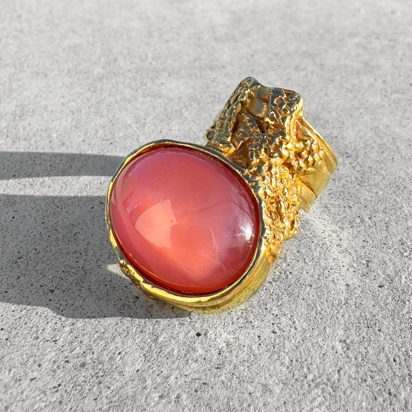Yves Saint Laurent Arty Pink Enamel Ring