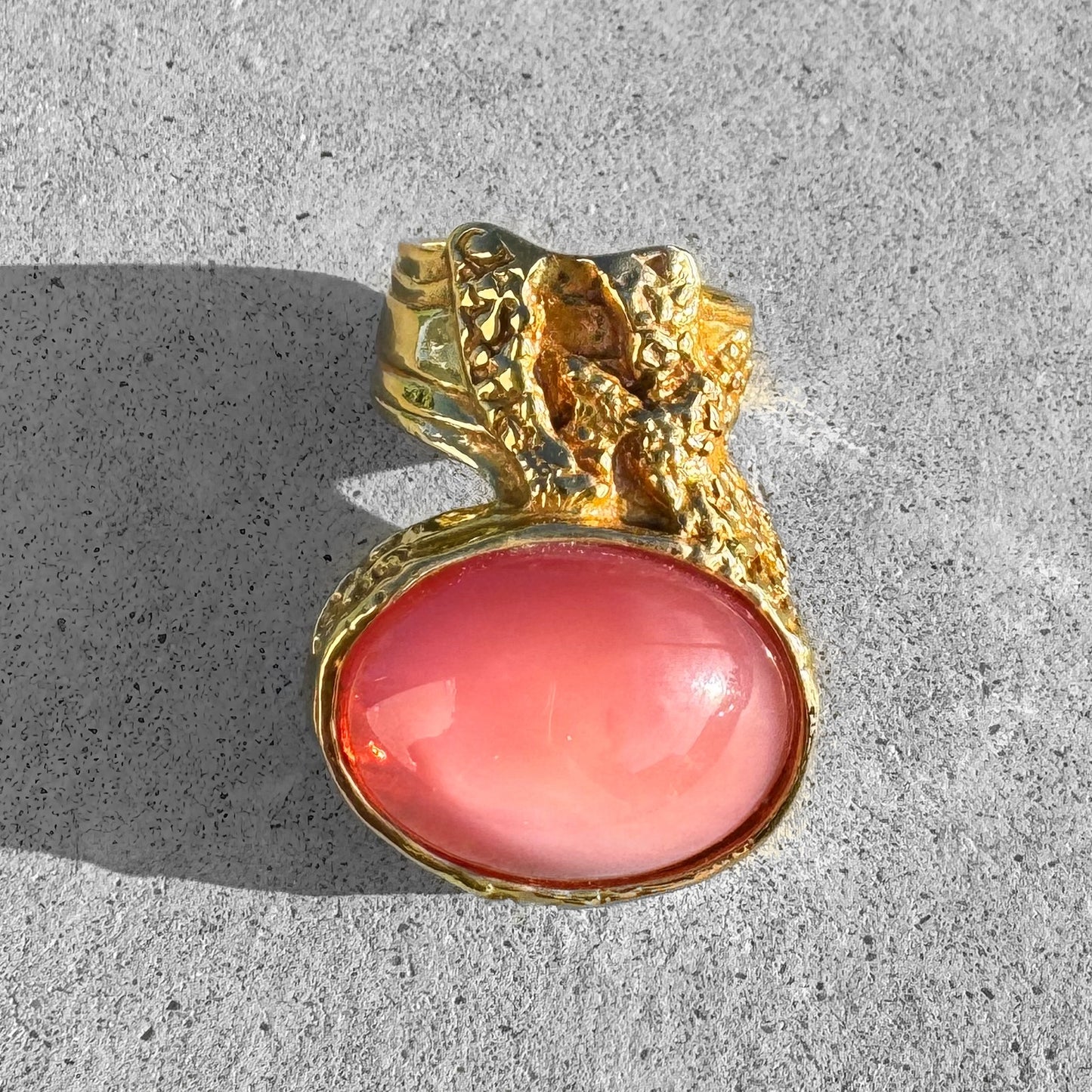 Yves Saint Laurent Arty Pink Enamel Ring
