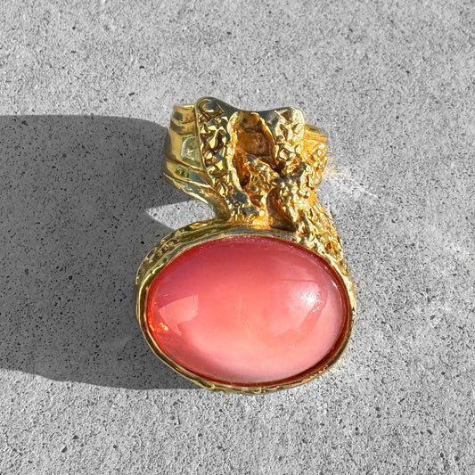 Yves Saint Laurent Arty Pink Enamel Ring