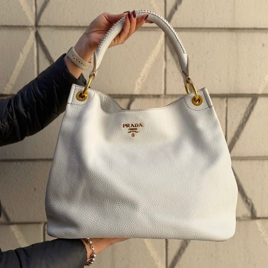 Prada Vitello Daino Hobo Bag