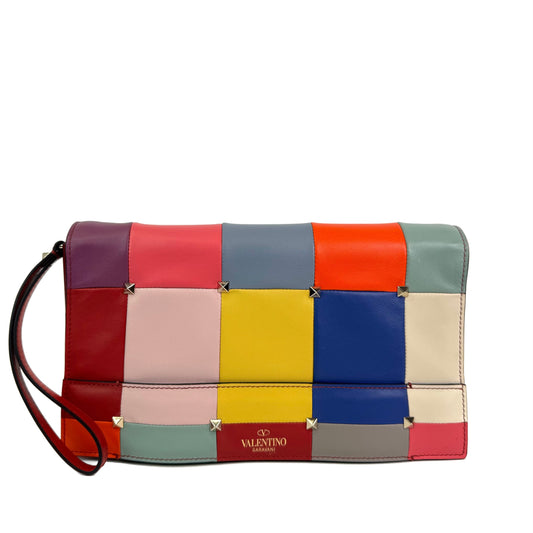 Valentino Garavani Multicoloured Puzzlestud Clutch