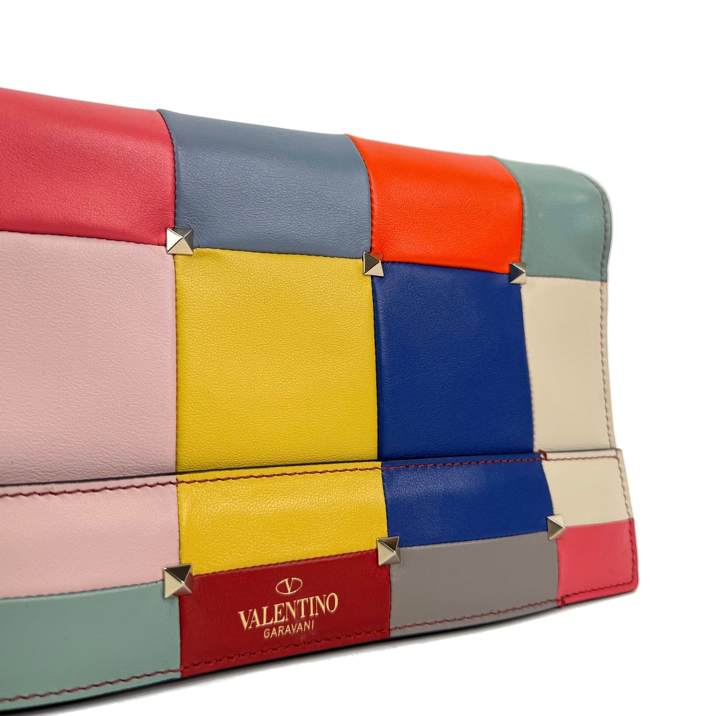 Valentino Garavani Multicoloured Puzzlestud Clutch