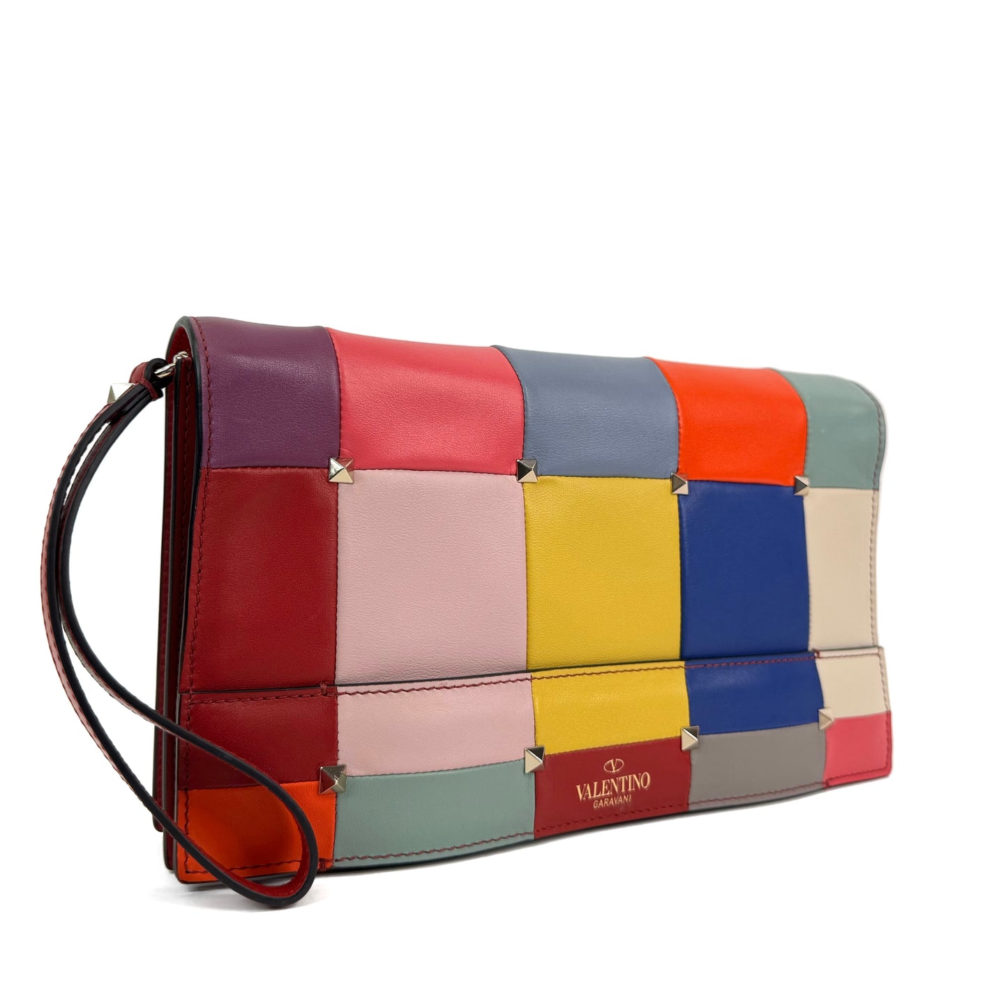 Valentino Garavani Multicoloured Puzzlestud Clutch