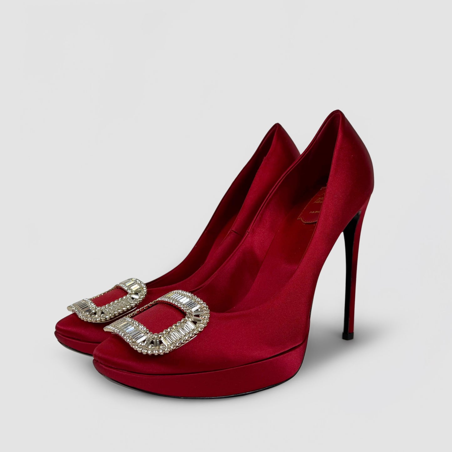 Roger Vivier Limelight Crystal Buckle Heels