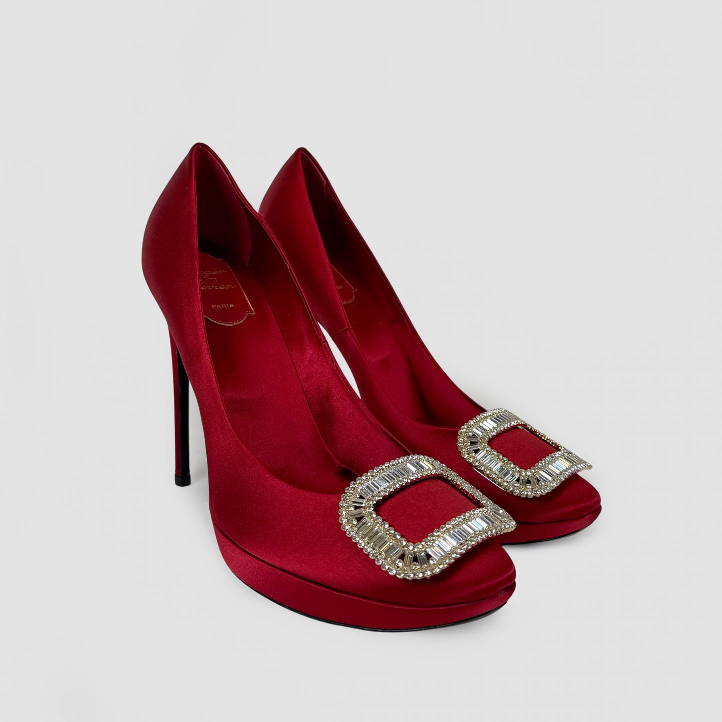 Roger Vivier Limelight Crystal Buckle Heels