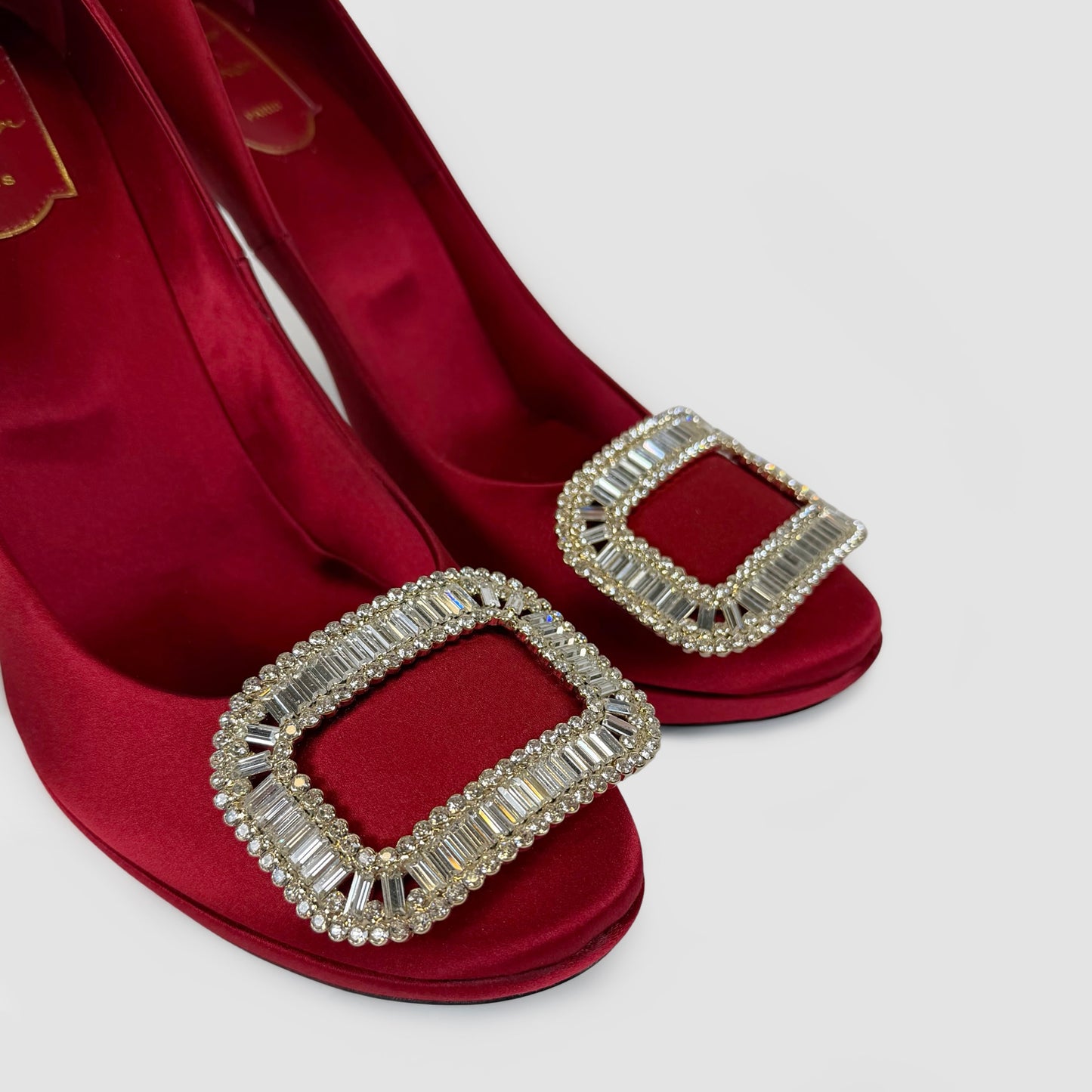 Roger Vivier Limelight Crystal Buckle Heels