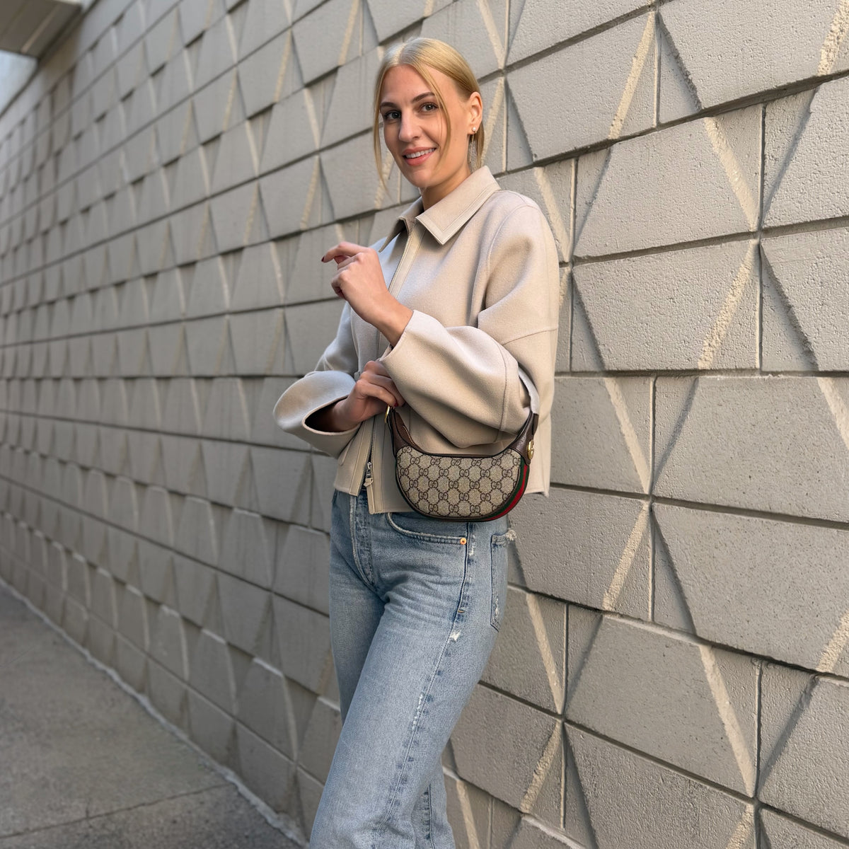 Gucci Ophidia Mini Crescent Bag