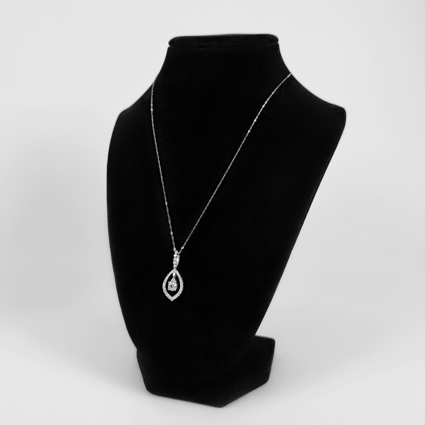 White Gold Diamond Pendant and Chain
