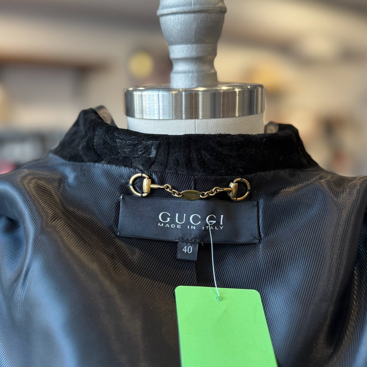 Gucci Embossed Floral Suede Jacket